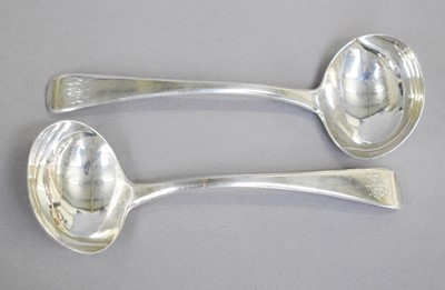 Lot 132 - A Pair of George III Silver Sauce-Ladles, by...