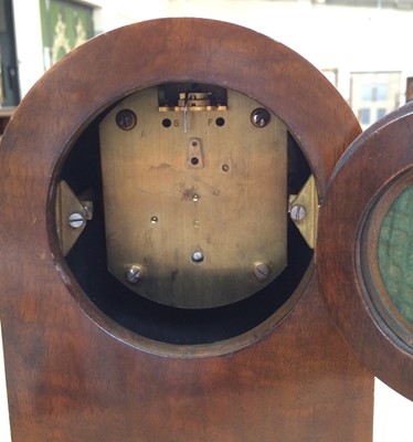 Lot 160 - An Edwardian Mahogany Inlaid Mantel Timepiece,...