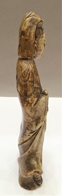 Lot 197 - A Chinese Soapstone Figure of Guanyin, Qing...