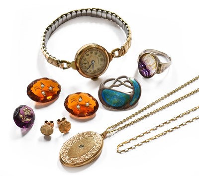 Lot 425 - A Quantity of Jewellery Including, an enamel...