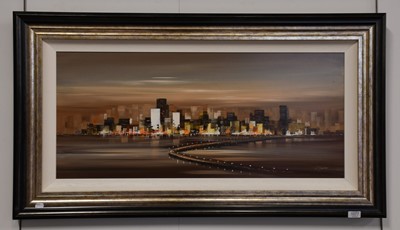 Lot 1077 - Joe Bowen (contemporary) New York Skyline,...