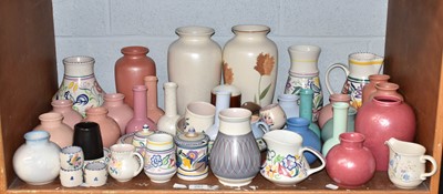 Lot 287 - A Poole Pottery Vase, pattern X/PRP, together...