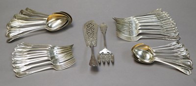 Lot 165 - A Victorian Silver Fish-Knife and Fork, by...