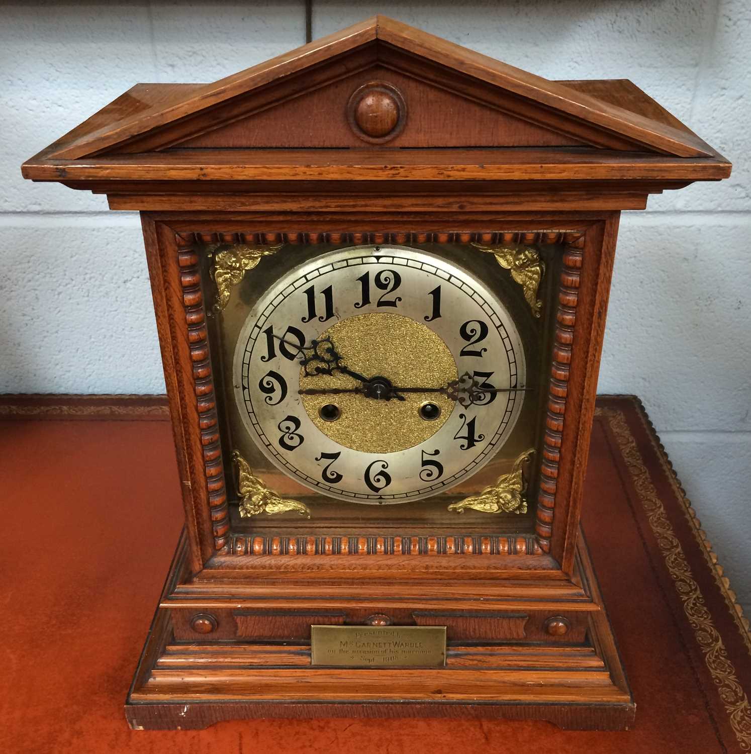 Lot 1298 - A Striking Table Clock, movement stamped DRGM,...