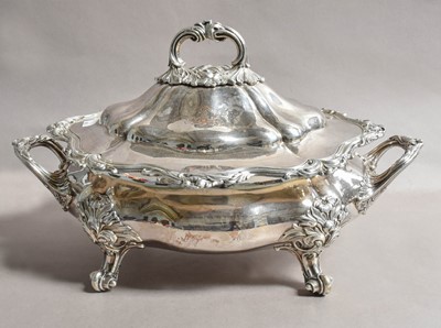 Lot 48 - An Old Sheffield Plate Soup-Tureen and...