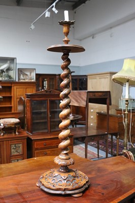 Lot 1336 - A Victorian Carved Walnut Candlestand, circa...