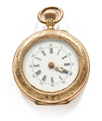 Lot 444 - A Lady's Fob Watch, circa 1900, case stamped 14k