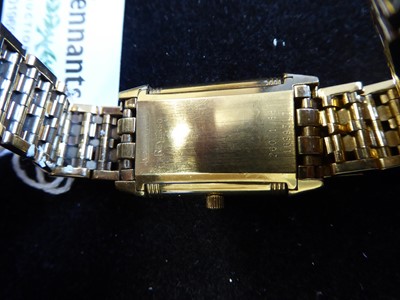 Lot 2174 - A Lady's 18 Carat Gold Reverso Wristwatch,...