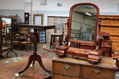 Lot 1257 - A Victorian Mahogany Dressing Table Mirror,...