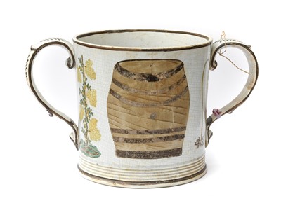 Lot 117 - A Pearlware Twin-Handled Loving Cup, dated...