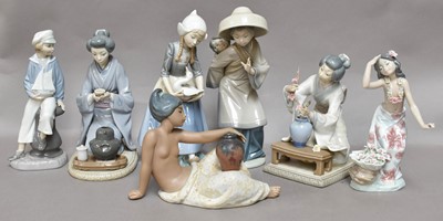 Lot 190 - A Collection of Lladro Figures, including two...