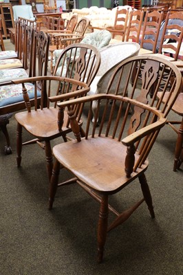 Lot 1270 - Two Ash and Elm Windsor Chairs, 19th century,...