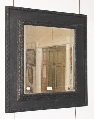 Lot 1105 - A Carved and Painted Wall Mirror and A Green...