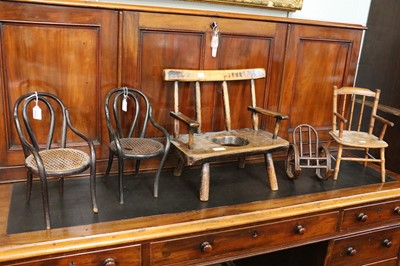 Lot 1214 - An Early 19th Century Child's Ash and Elm...