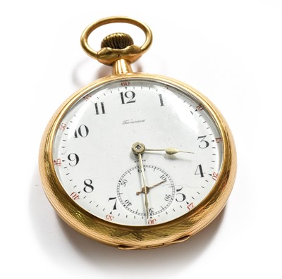 Lot 428 - An Open Faced Pocket Watch, signed Tavannes,...