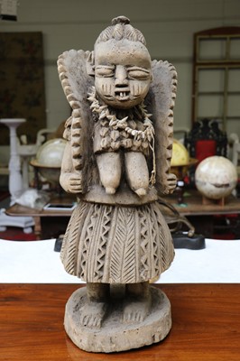 Lot 1400 - A large Yoruba Fertility Figure, Nigeria, in...