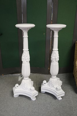 Lot 1181 - A Pair of Reproduction Painted Neo-Classical...