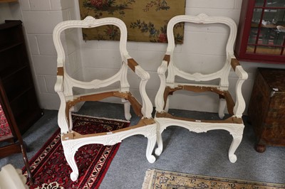 Lot 1197 - A Pair of George II Style Painted Mahogany...