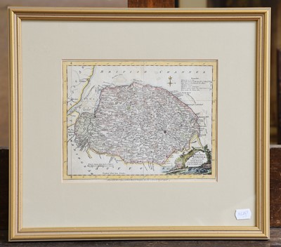 Lot 1037 - Robert Morden, map of Durham, J.Ellis map of...