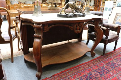 Lot 1162 - A Large Marble Top Console Table, with...