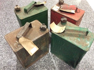 Lot 33 - Four Vintage Fuel Cans (re-painted), to...
