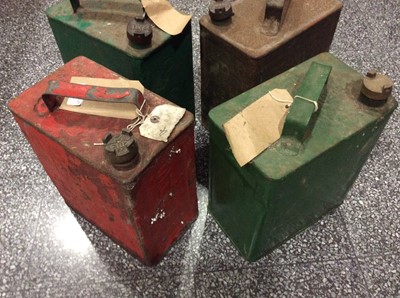 Lot 33 - Four Vintage Fuel Cans (re-painted), to...