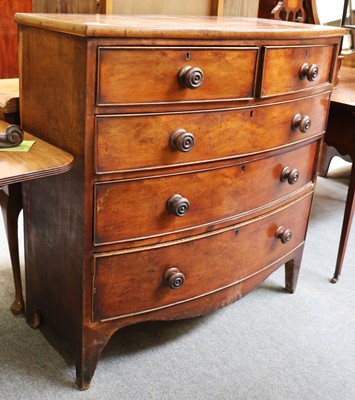 Lot 1213 - A George III Mahogany and Oak-Lined Bowfront...