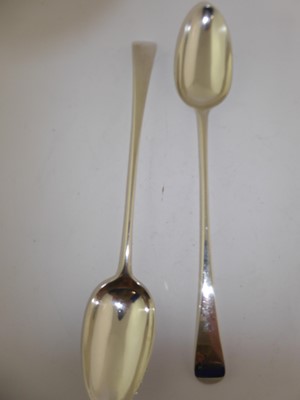 Lot 2043 - A Pair of George III Silver Basting-Spoons