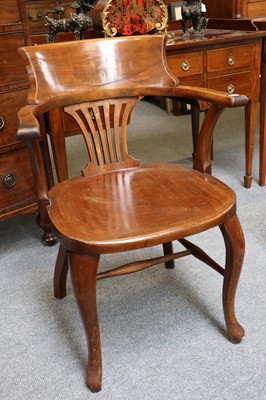 Lot 1172 - A 1920's Mahogany Open Armchair