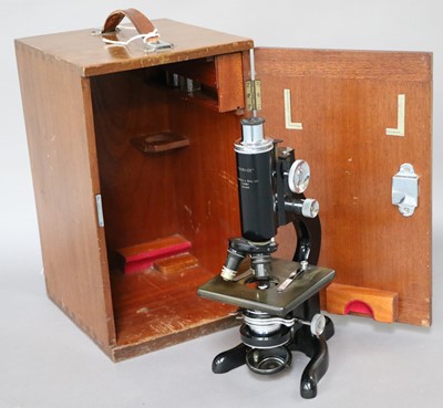 Lot 344 - W Watson (London) Service Microscope, black...