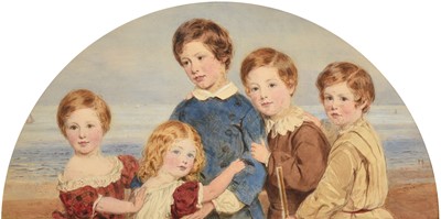 Lot 87 - British School (19th century) Family portrait...