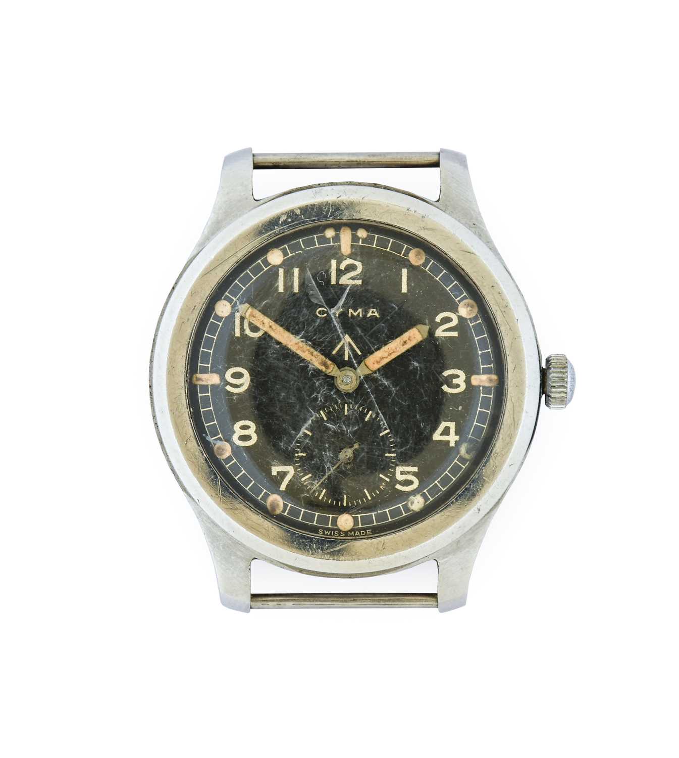 Lot 2191 - Cyma: A World War II Military Wristwatch,...