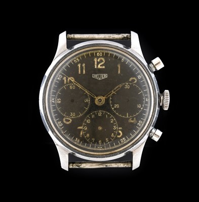 Lot 2230 - Heuer: A Rare Stainless Steel and Chrome...