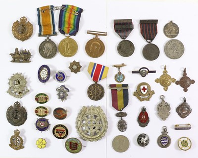 Lot 14 - A First World War Pair, awarded to 27164 PTE.C....