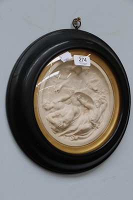 Lot 274 - An Art Union of London Framed Parian Plaque,...