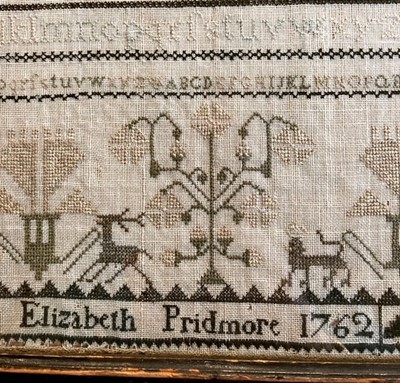 Lot 2143 - Alphabet Sampler Worked by Elizabeth Pridmore...