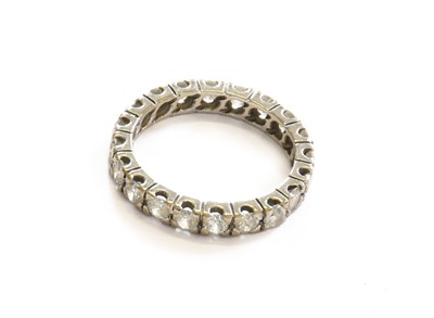 Lot 198 - A Diamond Eternity Ring, unmarked, finger size I