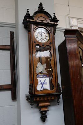 Lot 1234 - A Vienna Walnut Veneered Wall Timepiece, circa...