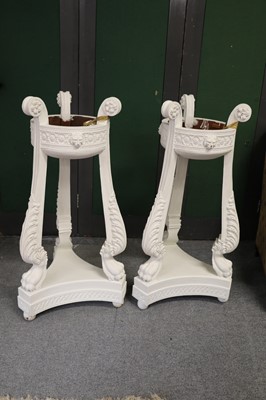 Lot 1182 - A Pair of White Painted Neo-Classical style...