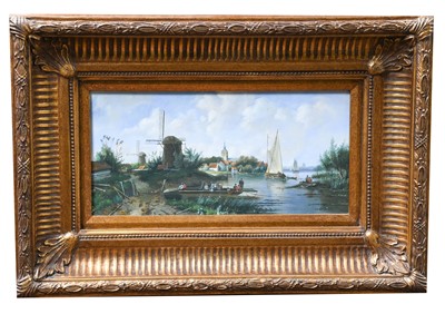 Lot 1025 - After Eugene Boudin (1824-1898) French Beach...