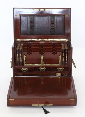 Lot 415 - A Victorian Mahogany Travelling Desk and...