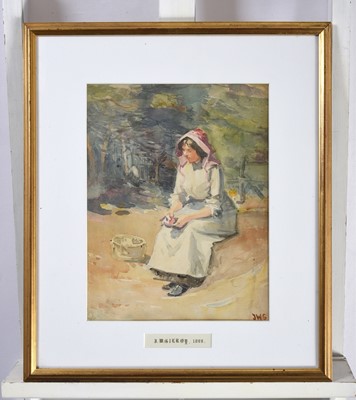 Lot 1034 - John William Gilroy (1868-1944) Young woman...