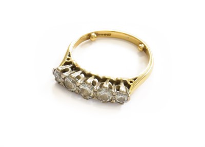 Lot 17 - An 18 Carat Gold Diamond Five Stone Ring, the...
