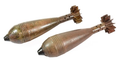 Lot 2157 - Two Inert Second World War German 8cm Mortars,...