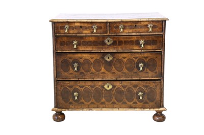 Lot 512 - A William & Mary Style Walnut and Olivewood...