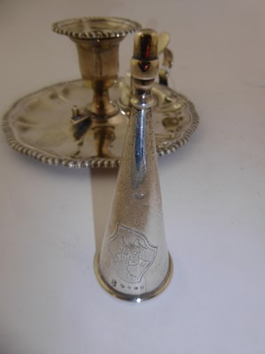 Lot 2108 - A Pair of Victorian Silver Chamber-Candlesticks