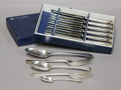 Lot 170 - A George III and Later Silver Table-Service,...