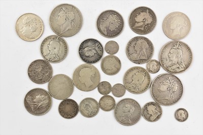 Lot 209 - Mixed British Silver Coinage, including: 5 x...