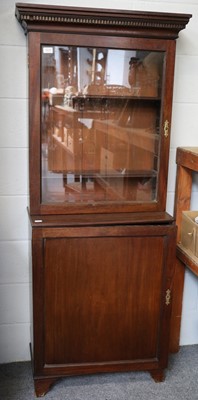 Lot 1237 - A George III Mahogany Bookcase, with glazed...