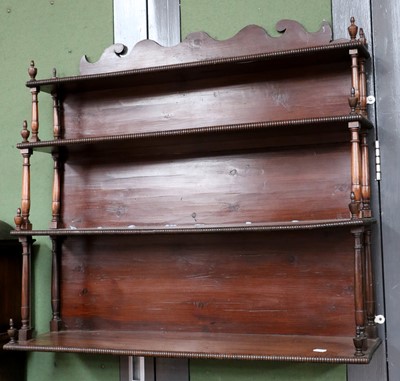 Lot 1106 - A Set of Regency Mahogany Wall Shelves, 97cm...